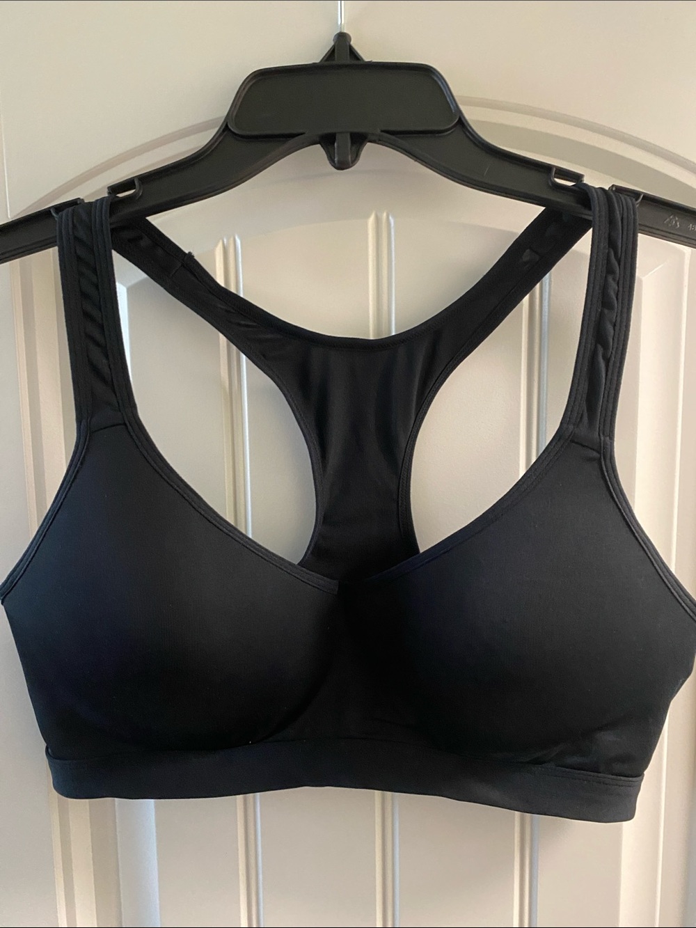 SO Black Racerback Sports Bra with Molded Cups